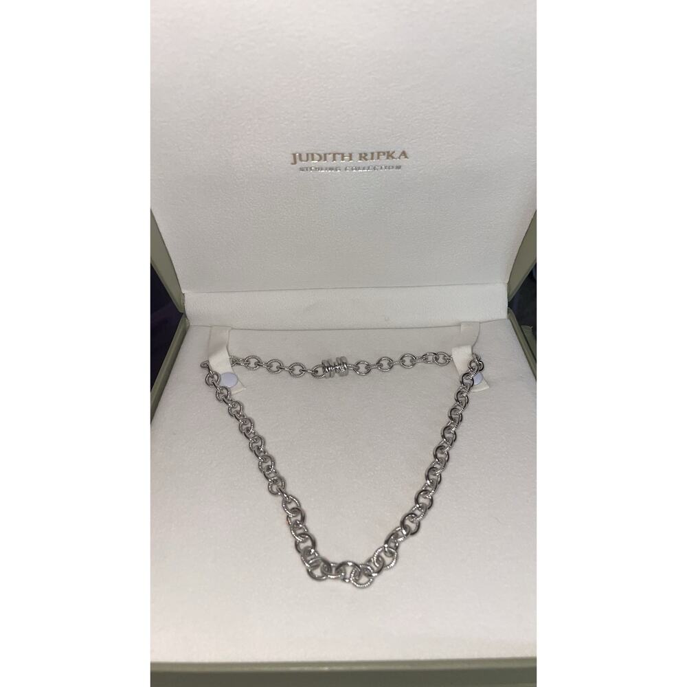JUDITH RIPKA STERLING COLLECTION ROLO CHAIN NECKLACE NIB
